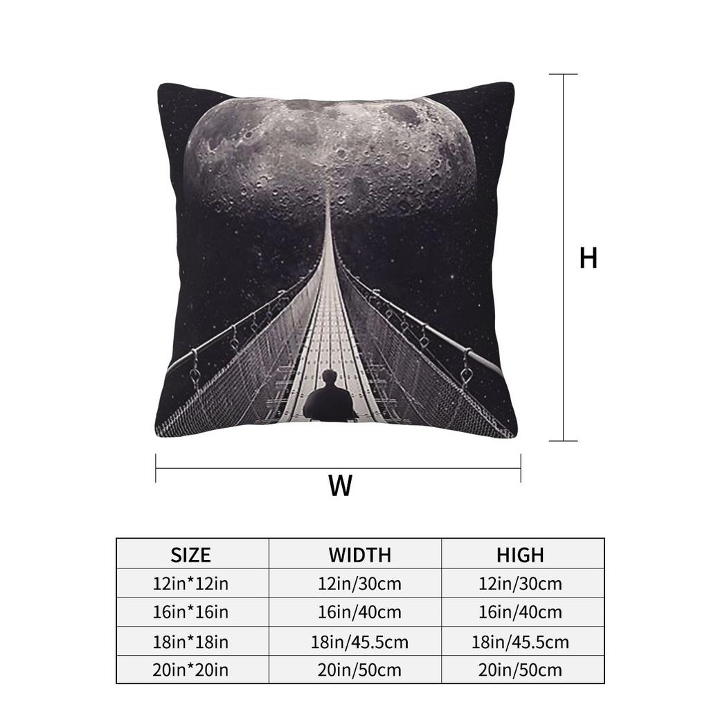 Space Trip Square Pillowcase Cushion Cover Pillow Case Throw Pillow Cover for Home Bedroom Car