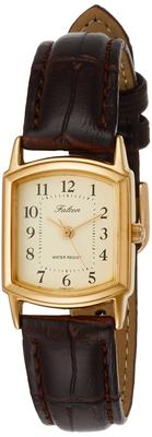 Watch Analog Waterproof Leather Strap Gold [Citizen Q&Q] QA69-103 Women's