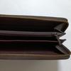 Used Gucci brown leather long wallet