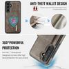 DG.MING M6 Series For Samsung Galaxy S25 FE Case Magnetic Wallet PU + PC + TPU Phone Cover