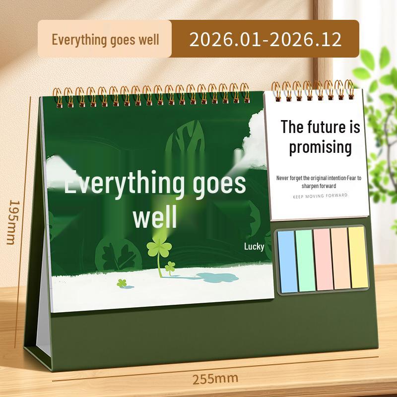 

Креативный настольный календарь на 2026 год: Настраиваемый многофункциональный планер с липкими заметками и разделом для проверки самодисциплины, корпоративное издание. 2026