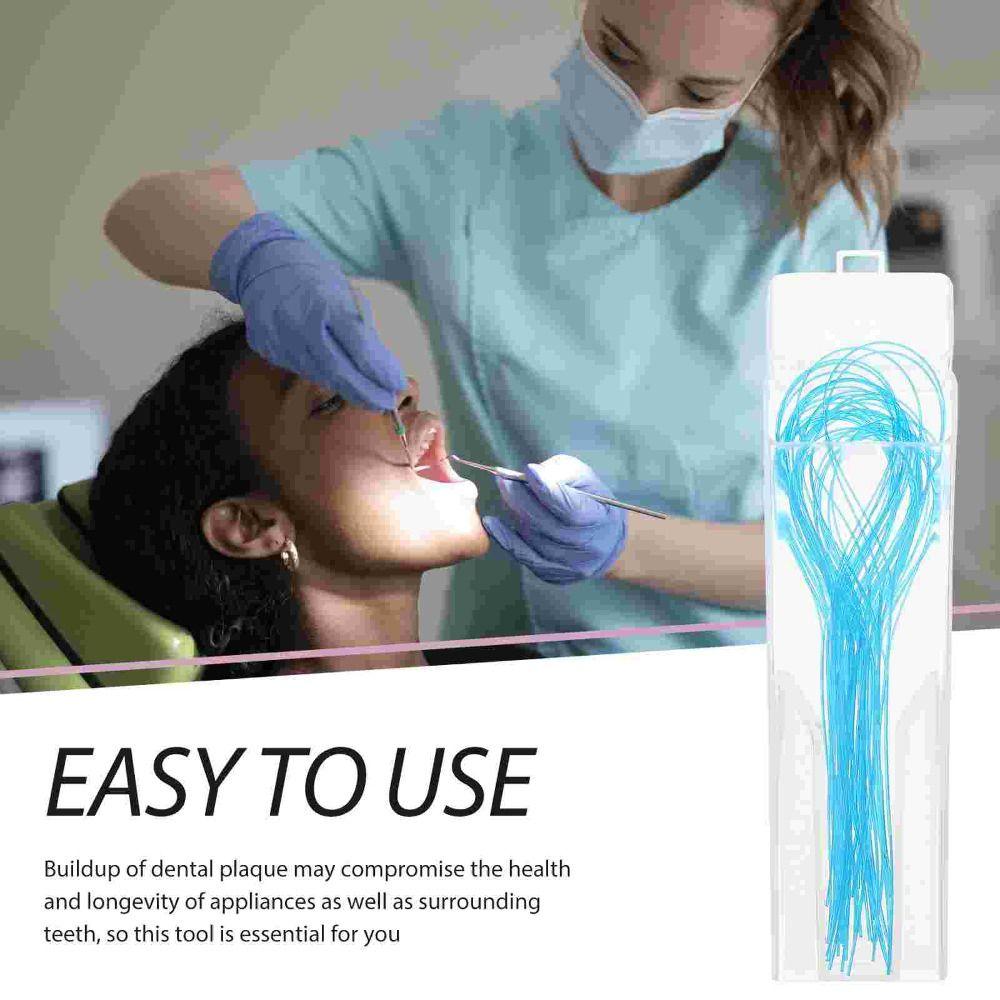 Nylon Loop Design Needle Tooth Brackets Wire Holder for 70Pcs Oral Hygiene Care