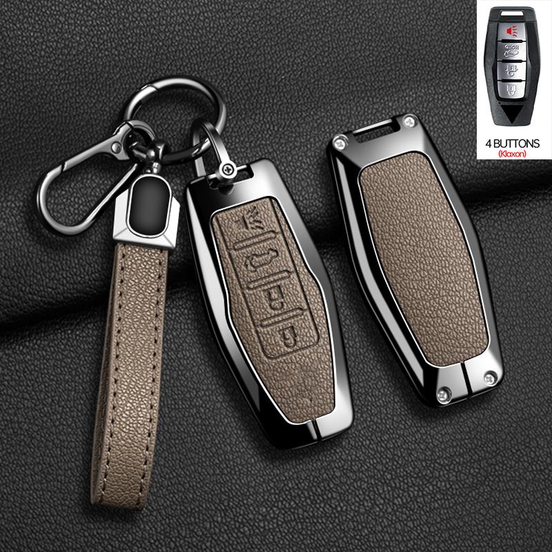 2 3 4 Buttons Auto Intelligent Key Fob Cover Case Key Ring Fit For Mitsubishi Outlander Control Smart Key Fob Mount Auto Accessories