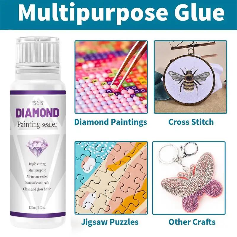 Adhesives & Sealers Diamond Painting Sealer Puzzle Art Glue Permanent Hold & Shine Effect Sealer Diamond Painting Puzzle
