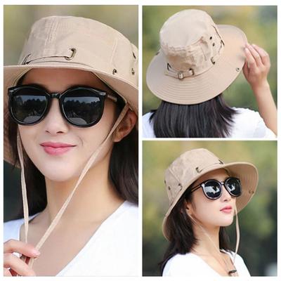 Wide Brim Sunscreen Bucket Cap Sunscreen Summer Panama Hat Hiphop Buckets Cap Fishing Hat  Spring