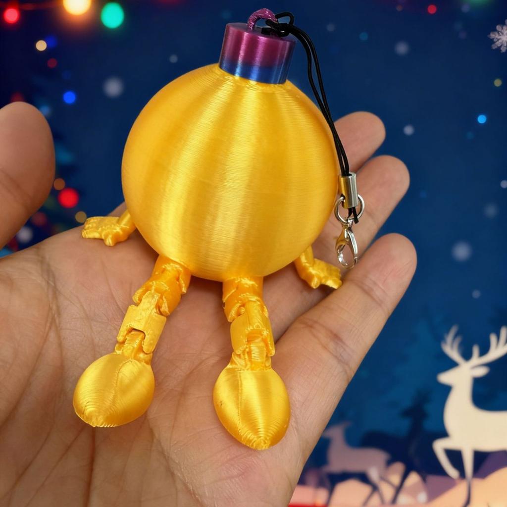 Christmas Decoration Small Ball Human Joint Movable Pendant Can Be Hung As A Whole Pendant, Holiday Celebration Gift