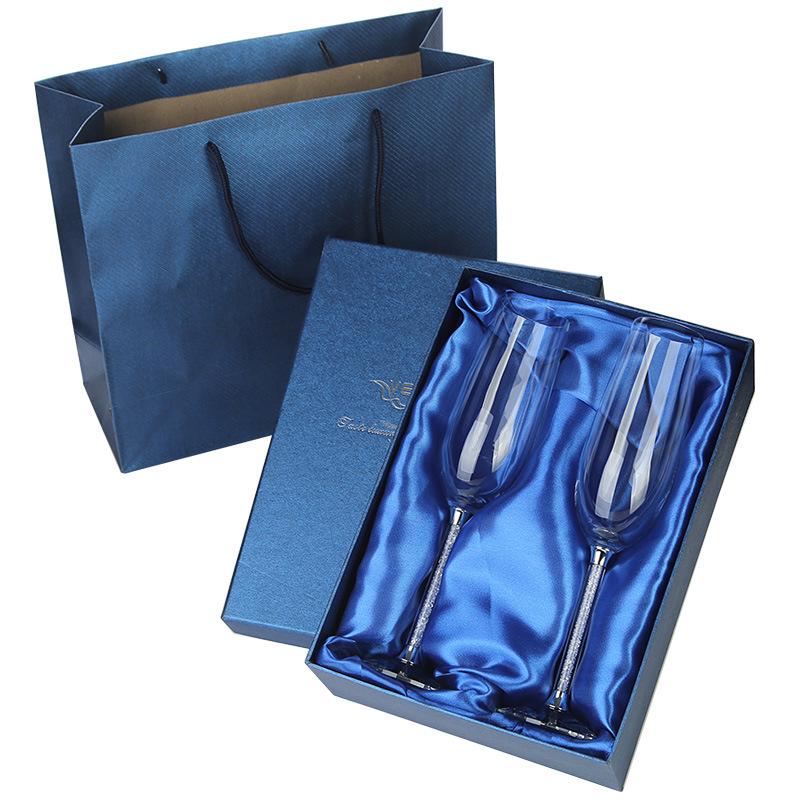 Lead-Free Crystal Red Wine Glass & Champagne Flute Set in Gift Box