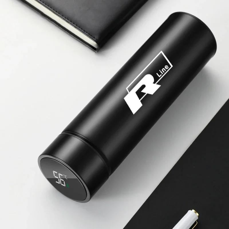 2025 Hot Stainless Thermos Bottle LED Intelligent Temperature Measurement For Volkswagen Rline T-Cross Arteon Jetta Caddy Sciroc