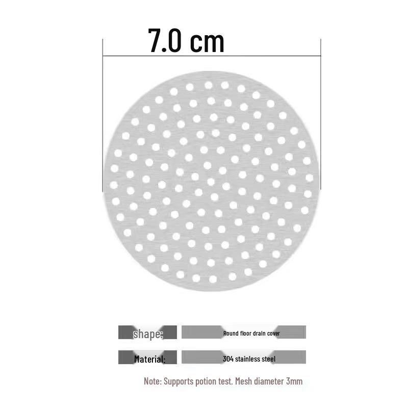 304 Stainless Steel Square Mesh Drain Cover - Anti-Clog Sink and Bathroom Hair Trap