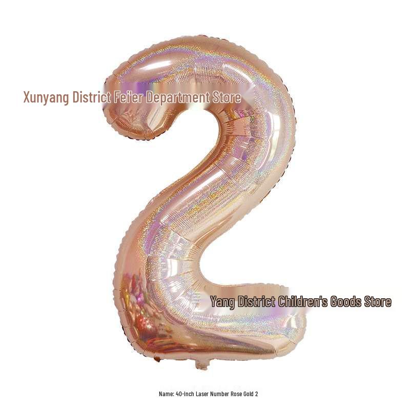 40" Rose Gold Laser Cut Number Balloon - Birthday, Proposal, Wedding, or Bridal Decor