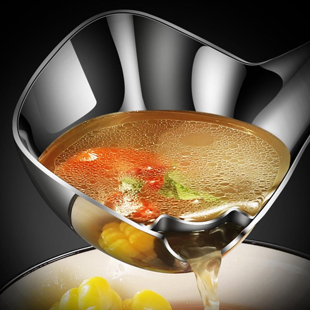 Stainless Steel Ladle Spoon Easy Storage Thicken Material for Serving or Cooking