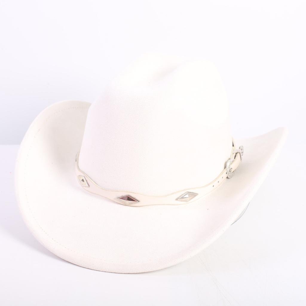 New Color Western Cowboy Hat Men's and Women's Commuting Versatile Simple Wind Wide Brim Top Hat Sun Hat