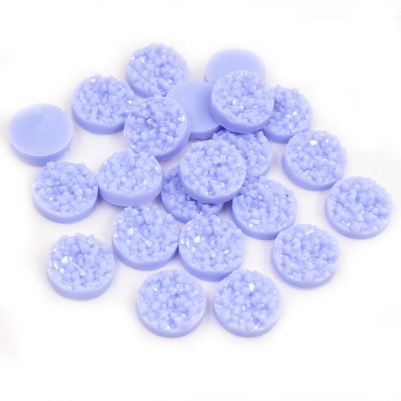 Neue, farbenfrohe 8/10/12 mm große, flache Naturharz-Cabochons (40 Stück) für Armbänder, Ohrringe und DIY-Schmuckherstellung