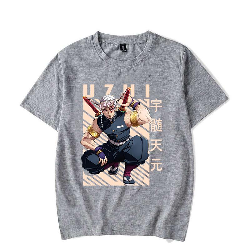 New Anime Uzui Tengen Print Short Sleeves Fashion Round Neck Men Woman T-Shirt Summer Casual Tees