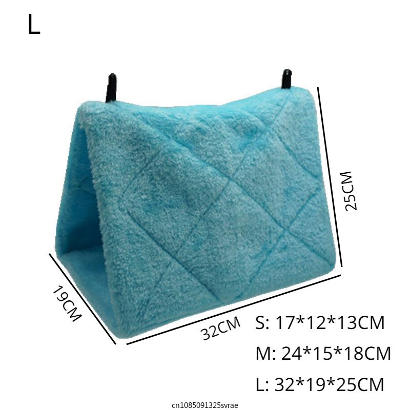 Winter Pet Bird Parrot Cages Warm Plush Hammock Hanging Cave for Sleeping and Hatching Swing Toy Cage Hammock Bird Accessories