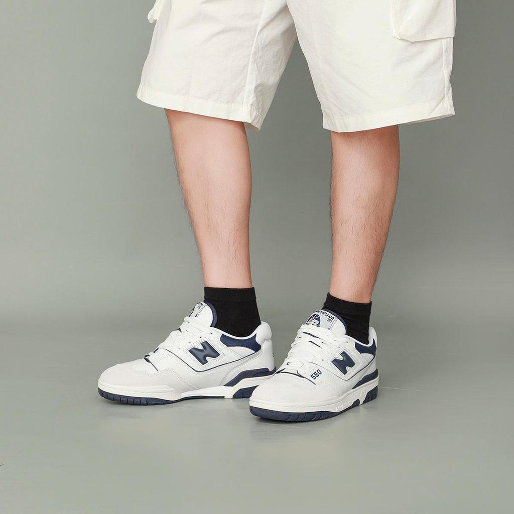 New Balance 550 'White Navy' (Unisex) White / Navy Vintage Basketball Shoes BB550WA1