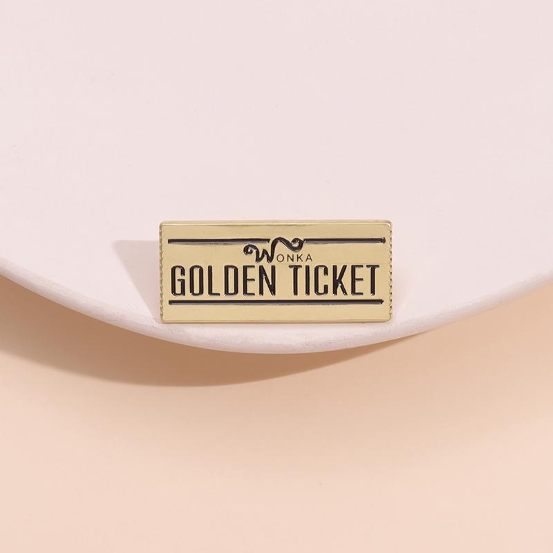 Chocolate Factory Enamel Pin Chocolate Coupon Collect Brooches Bag Lapel Pin Badges on Backpack Decorative Jewelry Gifts