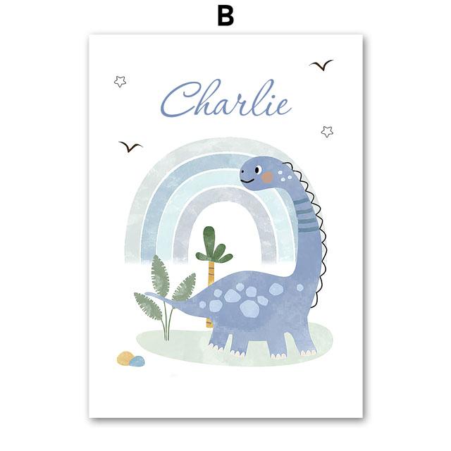 

T-Rex Triceratops Brachiosaurus Dino Wall Art Canvas Painting Nordic Dinosaur Posters And Prints Pictures Baby Kids Room Decor 50X70 cm No Framed