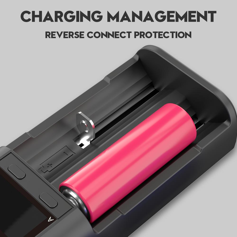 POWERKAN R2 Battery Charger LCD Display Suitable for charging 2 3.7V multi-size Li-ion batteries and 1.2V AA AAA NiMH batteries