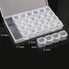 28 Compartment Adjustable Clear Plastic Storage Box For Jewelry Earrings Beads Screws Small Accessories Storage Box