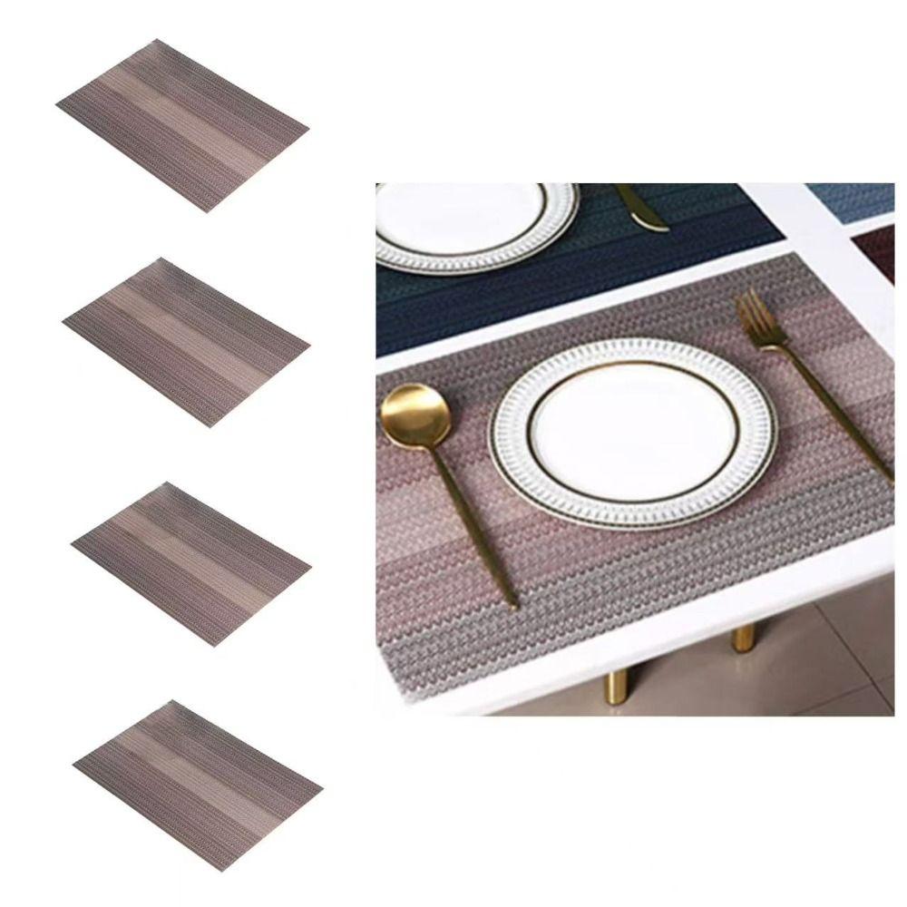 4-Pack Heat-Resistant Kitchen Place Mats Braided Table Mats Everyday Use Or Dinner Parties BBQs
