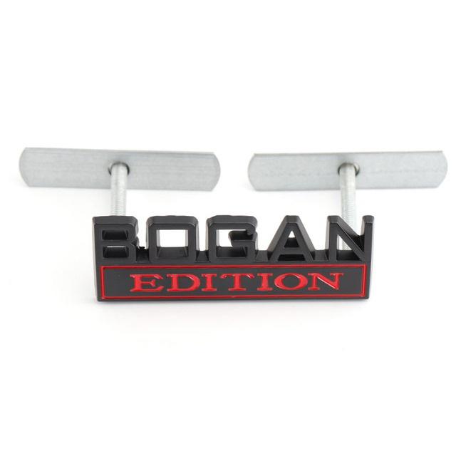 1Pc 3D Metal Bogan Edition Logo Car Front Grille Badge Side Fender Rear Trunk Emblem Sticker Decal