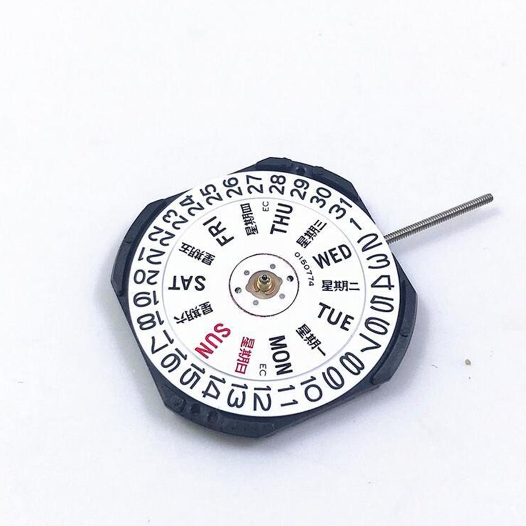 1 st 26,6 mm Kvartsurverk För Seiko 7N43A V343 V348 V743 Y143 3 Visare Datum Veckodag Med Krona Byt Urverk Klocktillbehör