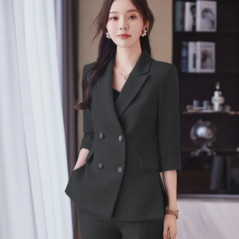 Costume d'été pour femme: Tenue professionnelle élégante pour directeur d'hôtel, petit blazer haut de gamme, tenue de soirée