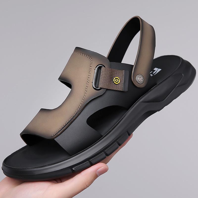 Fashion 2024 New Designer Outside Driving Sandals for Men Latex Cushioned Soft-soled Beach Shoes Fashion Casual Summer Slipper Shoes Man