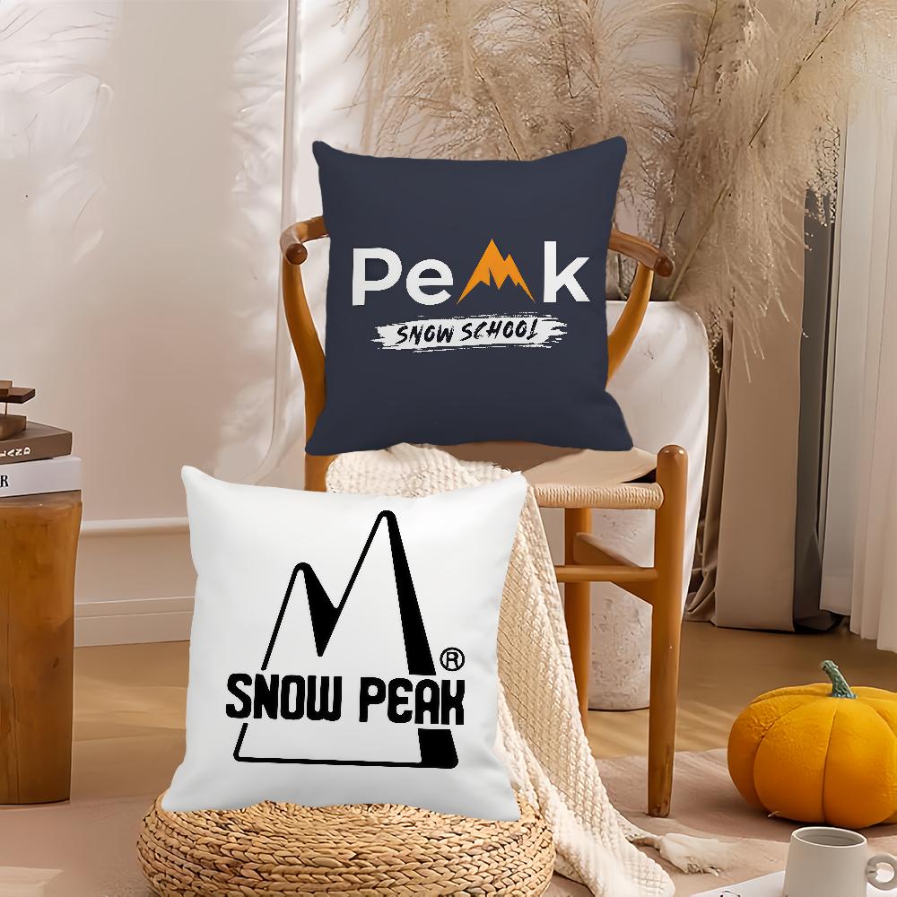 Japanese Outdoor Brand S-Snow P-Peak Pillow Case Suitable For Bedrooms Living Rooms Cars Home Decoration