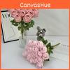 Multihead Artificial Rose Flower Wall Arrangement With Silk Craft For Home And Event Decor