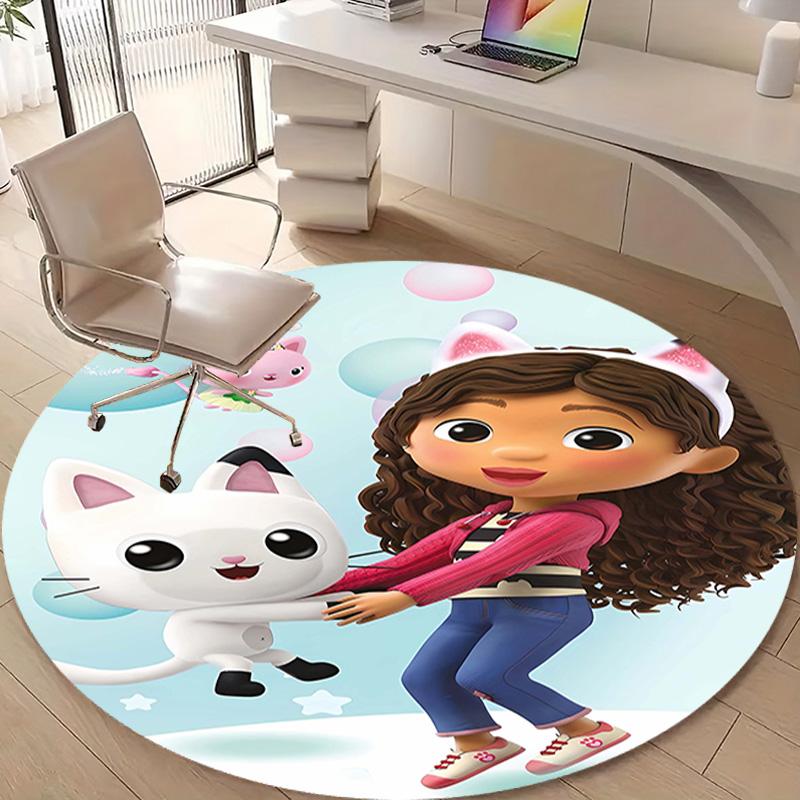 1pc Gaby's Bubble House2 Design Printed Area Round Carpet for Bedroom Living Room Home Decor Rugs Mat Non Slip Mat Rug for Bedside