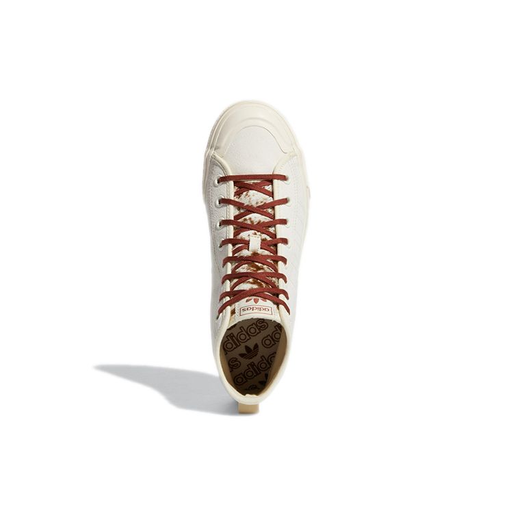 Adidas Originals Nizza Hi Rf Comfortable Durable Non-Slip Supportive High-Top Skate Shoes Unisex Sneakers Beige H01148