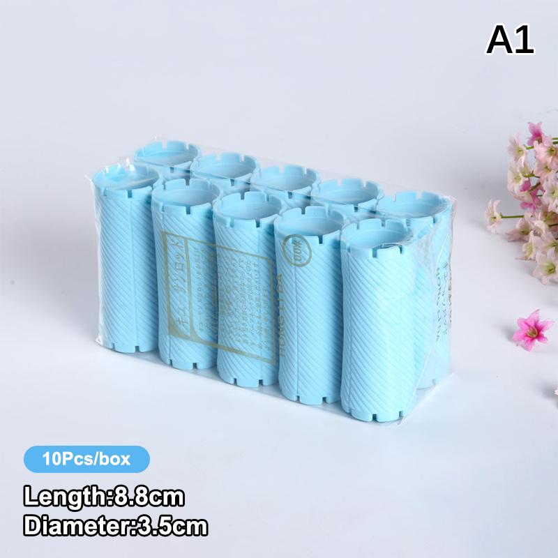 10pcs DIY Heatless Lengthened Hair Roller Stick Perm Tools Hollow Design Spiral Hair Curler Magic Curls Curly Hair Styling Kits