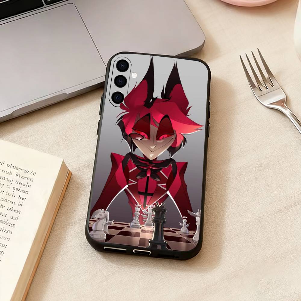 Hazbin H-Hotel-l A-Alastor Phone Case Black Silicone Soft For Samsung Galaxy A73,A72,A71,A70,A53,A52,A51