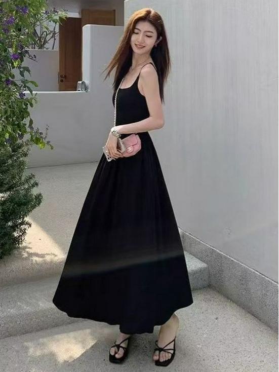Dámske letné štíhle camisole maxi šaty 2026 - Vysoko kvalitný dizajn so sťahovacím pásom