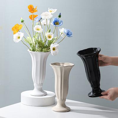 Keramikvase, hydroponische Vase, Blumenarrangement, Heimdekoration, Desktop-Ornamente, Gartendekoration