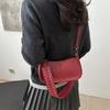 Retro Solid Color Simple Casual New High Fashion Versatile Commuter Shoulder Underarm Messenger Bag Woman
