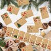 Christmas Theme Paper Gift Label Stickers Roll Self-adhesive Tags Write-on Holiday Stickers Wrapping Sealing Decals 210pcs/roll