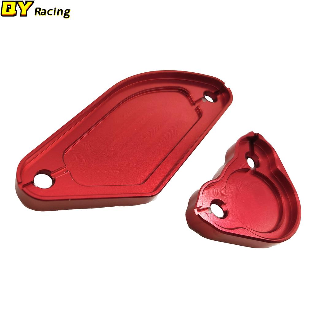 thumbnail image 2 of CNC Aluminum Brake Fluid Reservoir Cover For Honda CRF Models - Red/Black Options 2 of 13