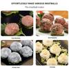 Professional Meatball Maker Press Machine 304 Rustproof Steel Manual Push Meat Tenderiser Mold For Home And Commercial Use