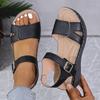 Women's Casual Summer Wedge Sandals Open Toe Ankle Strap Comfort Beach Shoes Woman Lightweight Non Slip Walking Sandalias Muejr