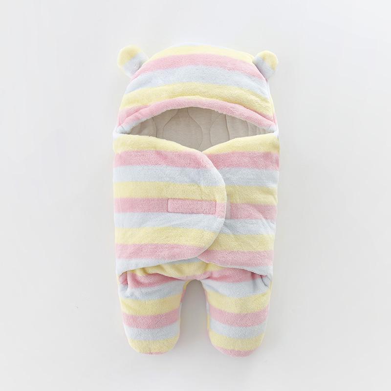 Anti-Startle Cotton Swaddle Blanket for Newborns - All-Season Baby Sleeping Bag