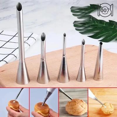 Edelstahl Puffmund Kuchen Puffcreme Blumenspritzer Westliches Gebäck Kuchen Backwerkzeug Gerahmter Mund Backset Düse