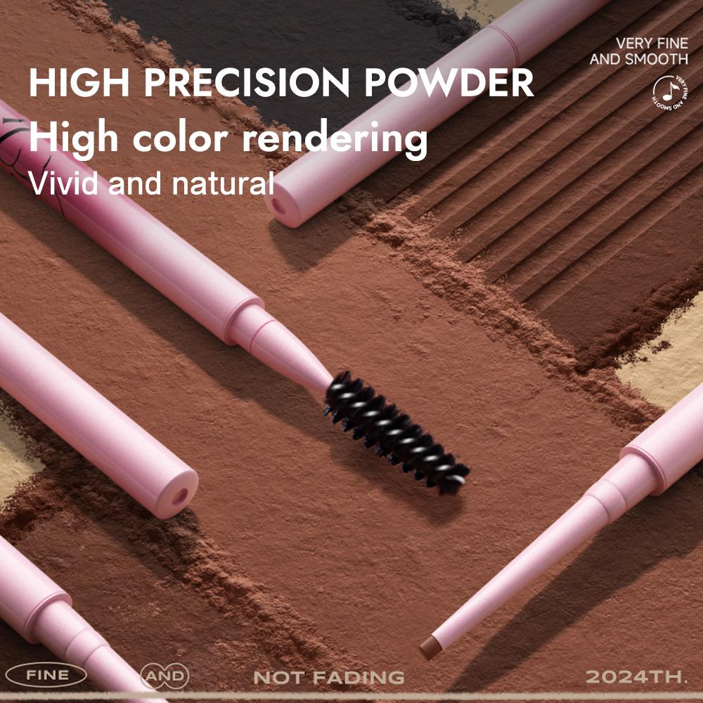 Rock Sweet 2-in-1 Eyebrow Pencil & Gel Double-headed 0.05mm Ultra-fine Waterproof Last All-day Eyebrow Pen with Precise Brush