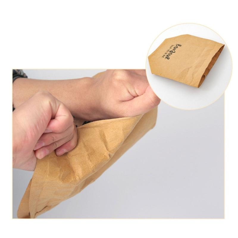 Multipurpose Foldable Kraft Paper Bags for Vegetables and Snacks Portable and Waterproof Convenient for Easy Carrying