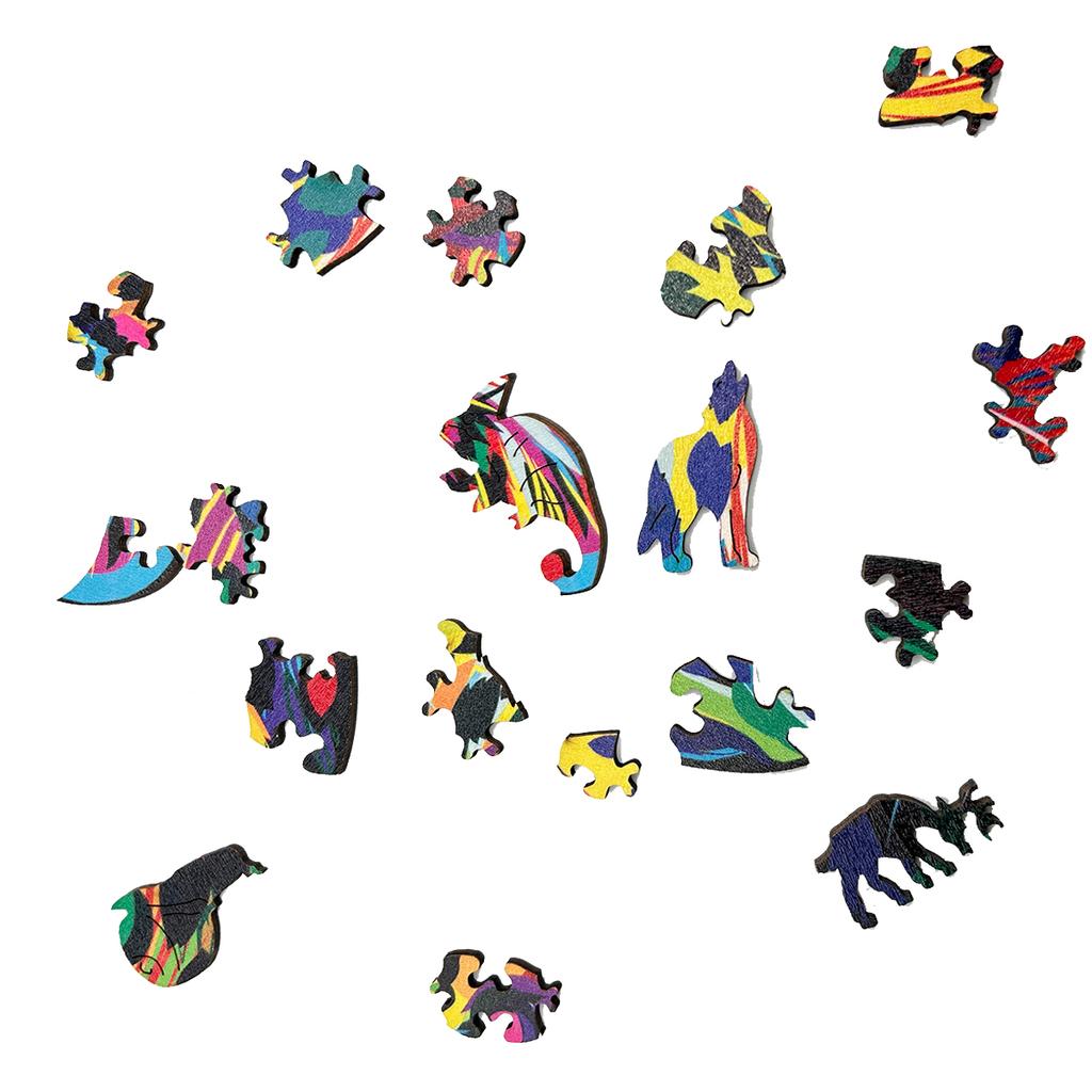 Wooden Puzzle Adult Kids Jigsaw Puzzles Puppy Dog 3D Animal Puzzles Boutique Gift Box Packaging Children Christmas Gifts Toys