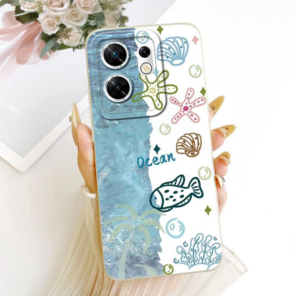 For Infinix Zero 30 4G 5G X6731 X6731B Fashion Dusk Beach Painting Phone Case For Infinix Zero30 Soft Silicone Covers Bumpers