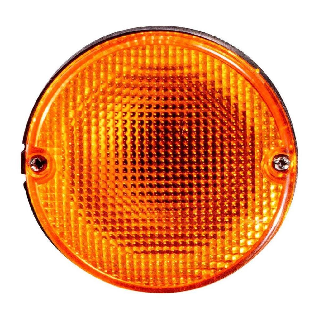 APSMOTIV Round Shape Rear Tail Lamp Lens Set for Ape,City, Delux, Mahindra, Piaggio, Bajaj, Atul, Tuk Tuk (Amber)