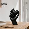 Decorazione Casa Bianco Nero Mano che Tiene Cuore Statuetta Stampata 3D, Scultura Minimalista Moderna per Scrivania, Centrotavola Romantico per